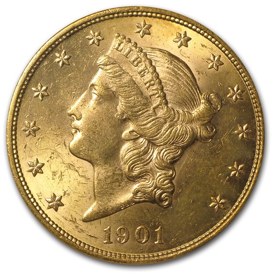 Buy 1901 $20 Liberty Gold Double Eagle Ms-61 Ngc 