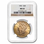 1901 $20 Liberty Gold Double Eagle MS-63 NGC