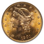 1901 $20 Liberty Gold Double Eagle MS-64 PCGS