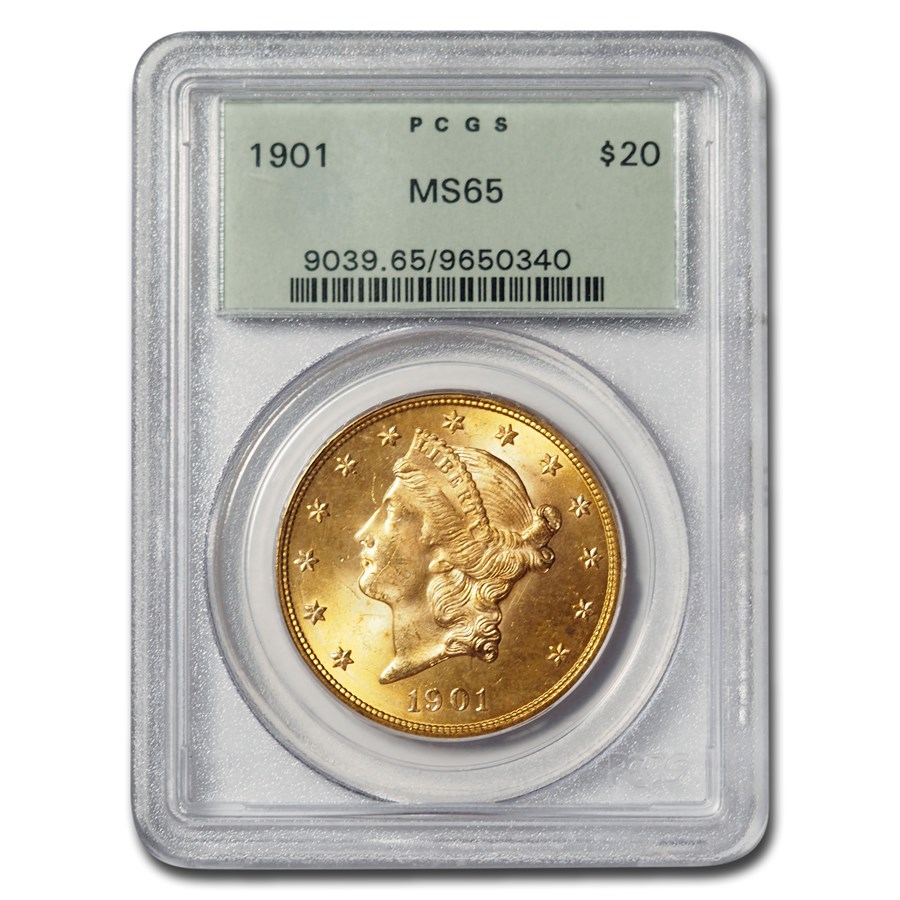 Buy 1901 $20 Liberty Gold Double Eagle MS-65 PCGS | APMEX