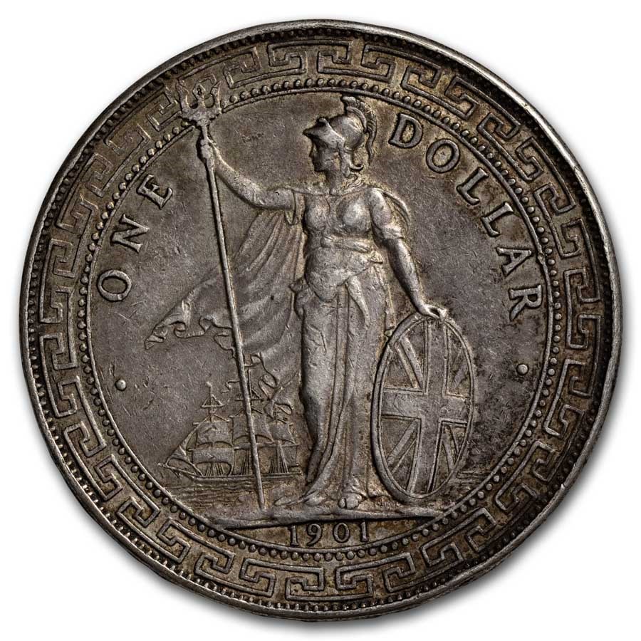1901-B Great Britain Silver Trade Dollar AU