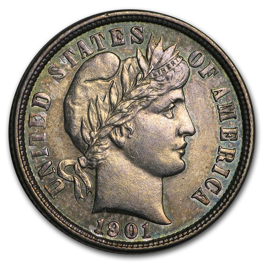 Buy 1901 Barber Dime AU | APMEX