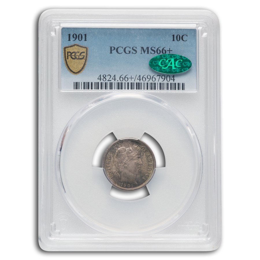 1901 Barber Dime MS-66+ PCGS CAC
