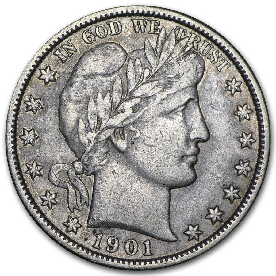 1901 Barber Half Dollar VF