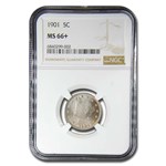 1901 Liberty Head V Nickel MS-66+ NGC