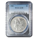 1901 Morgan Dollar AU-50 PCGS