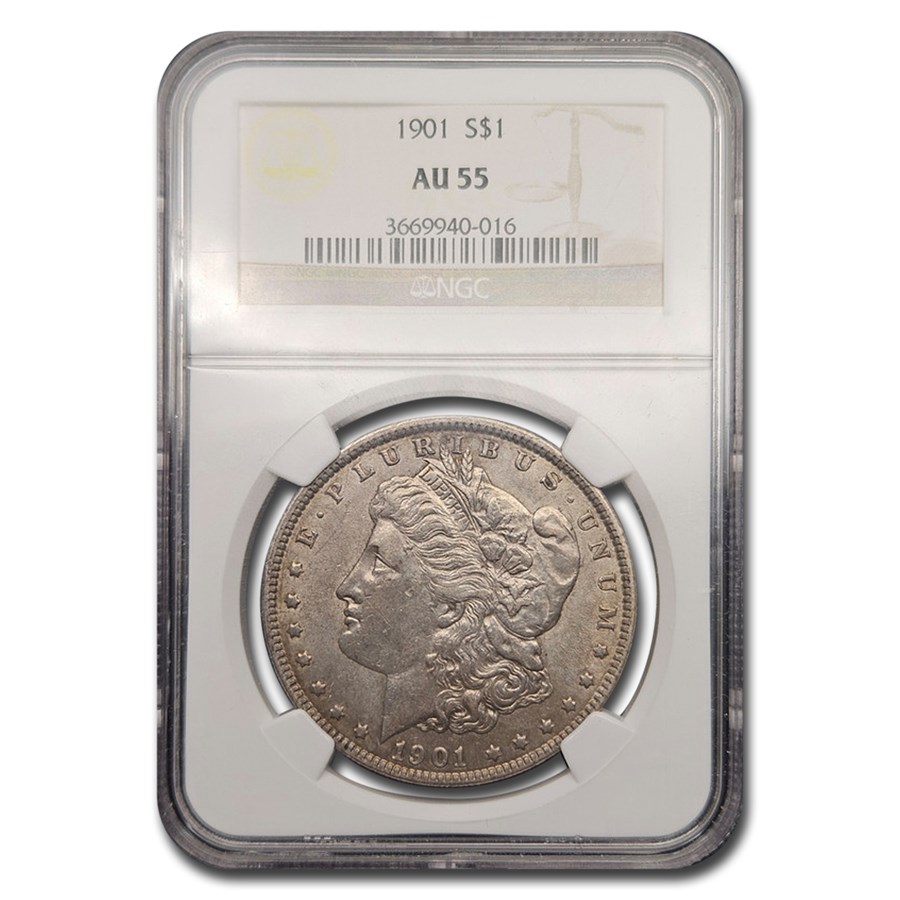 1901 Morgan Dollar AU-55 NGC