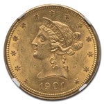 1901-O $10 Liberty Gold Eagle MS-62+ NGC