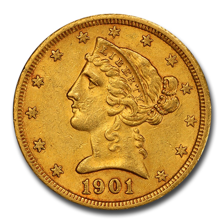 Buy 1901 O/S $5 Liberty Gold Half Eagle MS-61 PCGS | APMEX