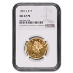 1901-S $10 Liberty Gold Eagle MS-62 NGC (PL)