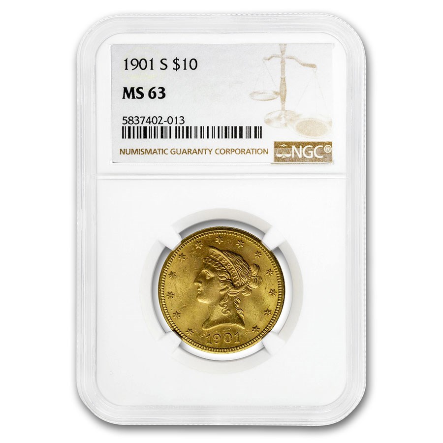 1901-S $10 Liberty Gold Eagle MS-63 NGC