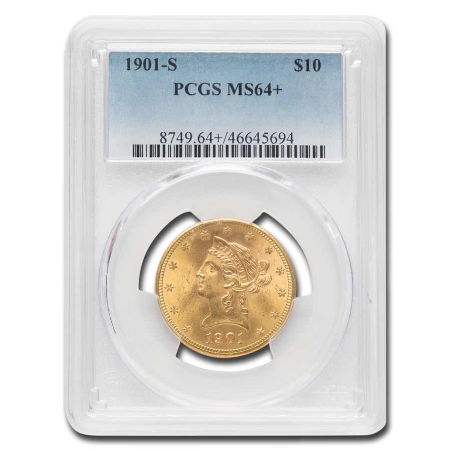 1901-S $10 Liberty Gold Eagle MS-64+ PCGS