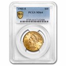 1901-S $10 Liberty Gold Eagle MS-64 PCGS