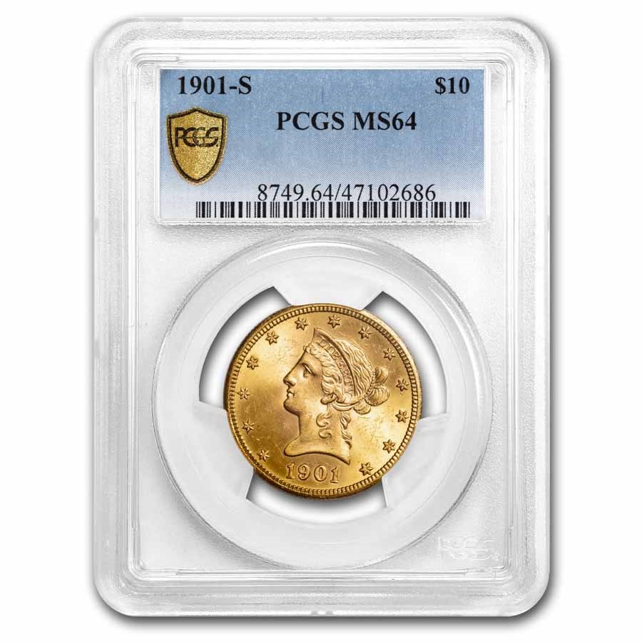 1901-S $10 Liberty Gold Eagle MS-64 PCGS
