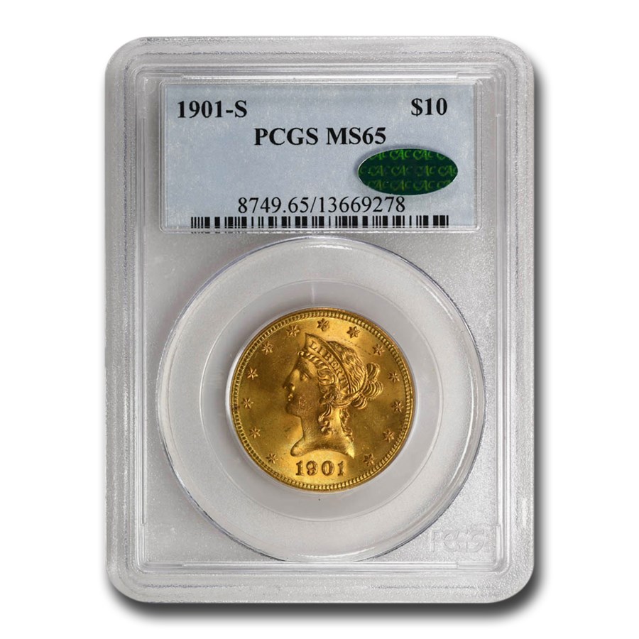 1901-S $10 Liberty Gold Eagle MS-65 PCGS CAC