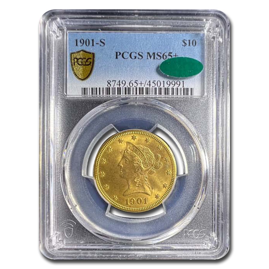 1901-S $10 Liberty Gold Eagle MS-65+ PCGS CAC