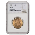 1901-S $10 Liberty Gold Eagle MS-66 NGC