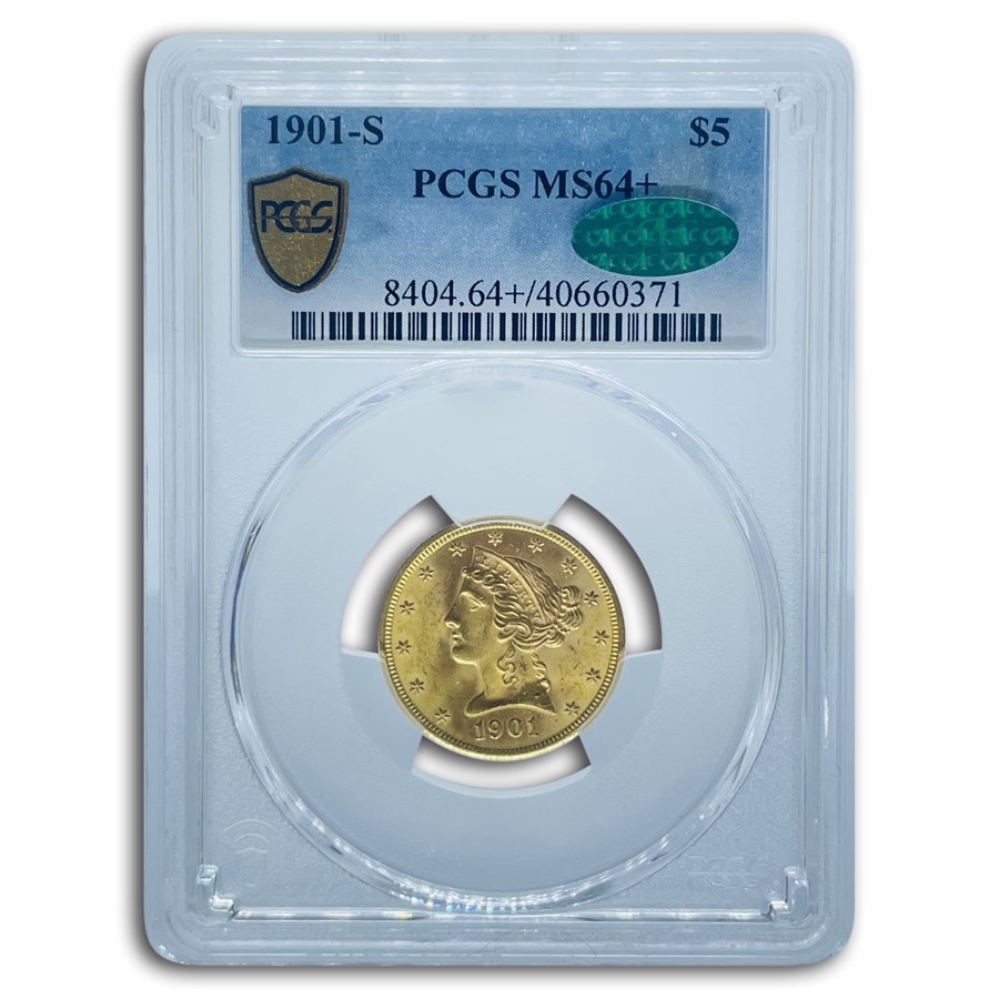 Buy 1901-S $5 Liberty Gold Half Eagle MS-64+ PCGS CAC | APMEX