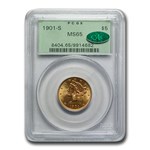 1901-S $5 Liberty Gold Half Eagle MS-65 PCGS CAC