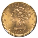 1901-S $5 Liberty Gold Half Eagle MS-67 NGC