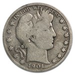 1901-S Barber Half Dollar VG