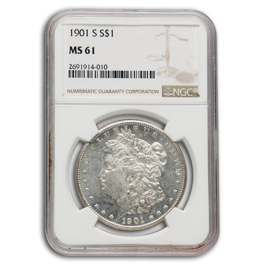 1901-S Morgan Dollar MS-61 NGC