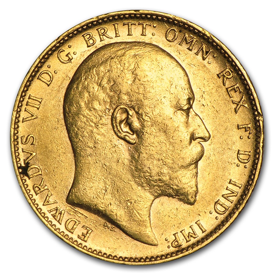 1902-1910-P Australia Gold Sovereign Edward VII Avg Circ