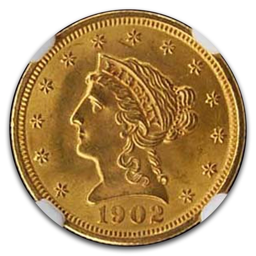 1902 $2.50 Liberty Gold Quarter Eagle MS-65 NGC