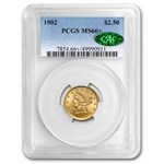 1902 $2.50 Liberty Gold Quarter Eagle MS-66+ PCGS CAC