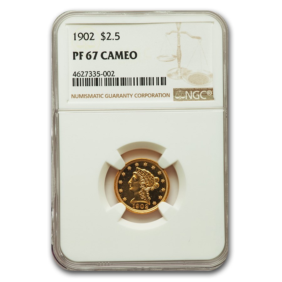 1902 $2.50 Liberty Gold Quarter Eagle PF-67 Cameo NGC