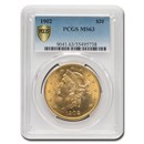 1902 $20 Liberty Gold Double Eagle MS-63 PCGS