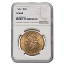 1902 $20 Liberty Gold Double Eagle MS-64 NGC