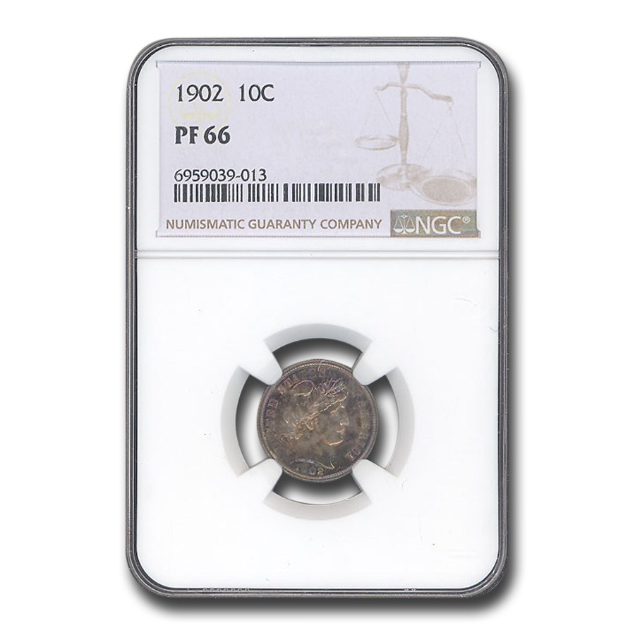 1902 Barber Dime PF-66 NGC