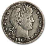 1902 Barber Quarter Fine