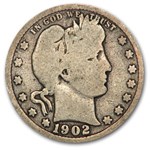 1902 Barber Quarter Good/VG