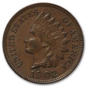 1902 Indian Head Cent AU