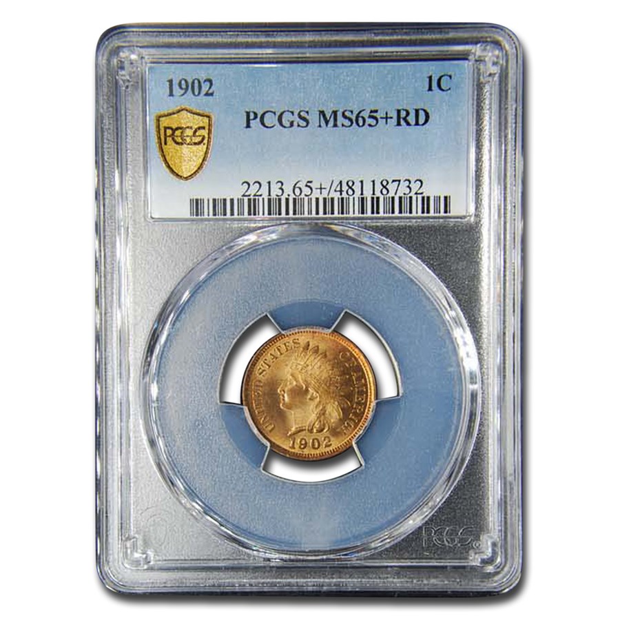 1902 Indian Head Cent MS-65+ PCGS (Red)