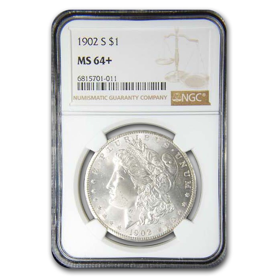 1902 Morgan Dollar MS-64+ NGC