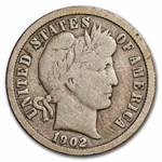 1902-O Barber Dime Fine