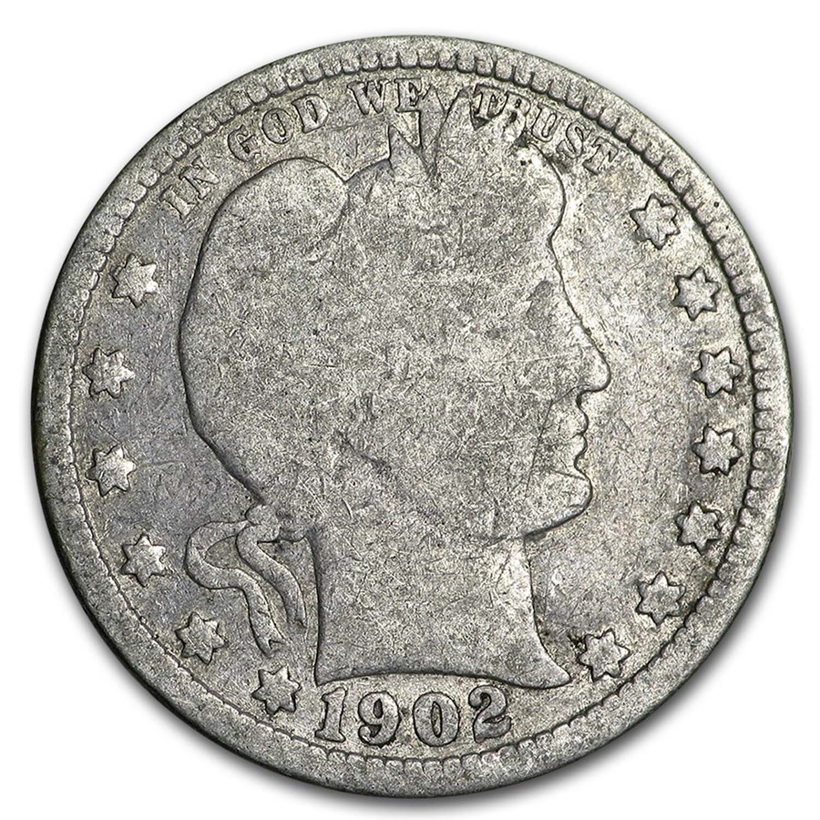 1902-O Barber Quarter AG