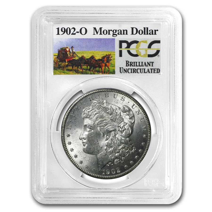 1902-O Stage Coach Morgan Dollar BU PCGS