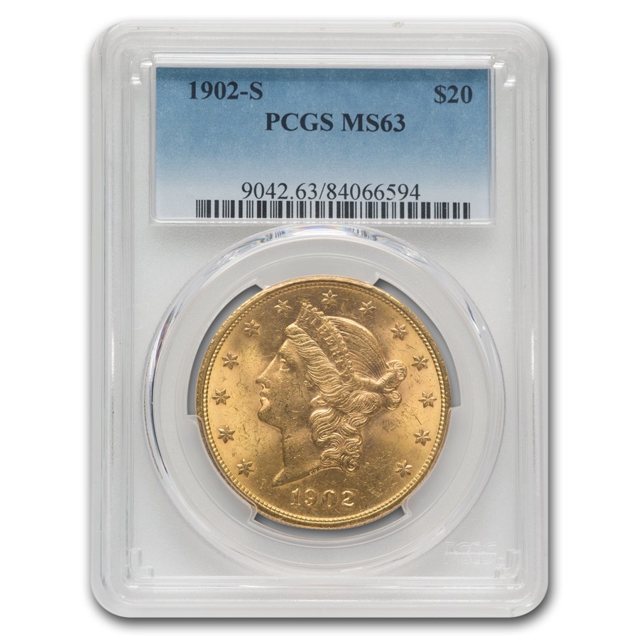 Buy 1902-S $20 Liberty Gold Double Eagle MS-63 PCGS | APMEX