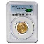 1902-S $5 Liberty Gold Half Eagle MS-64 PCGS CAC