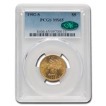 1902-S $5 Liberty Gold Half Eagle MS-65 PCGS CAC