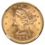 1902-S $5 Liberty Gold Half Eagle MS-66 NGC