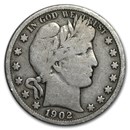 1902-S Barber Half Dollar VG