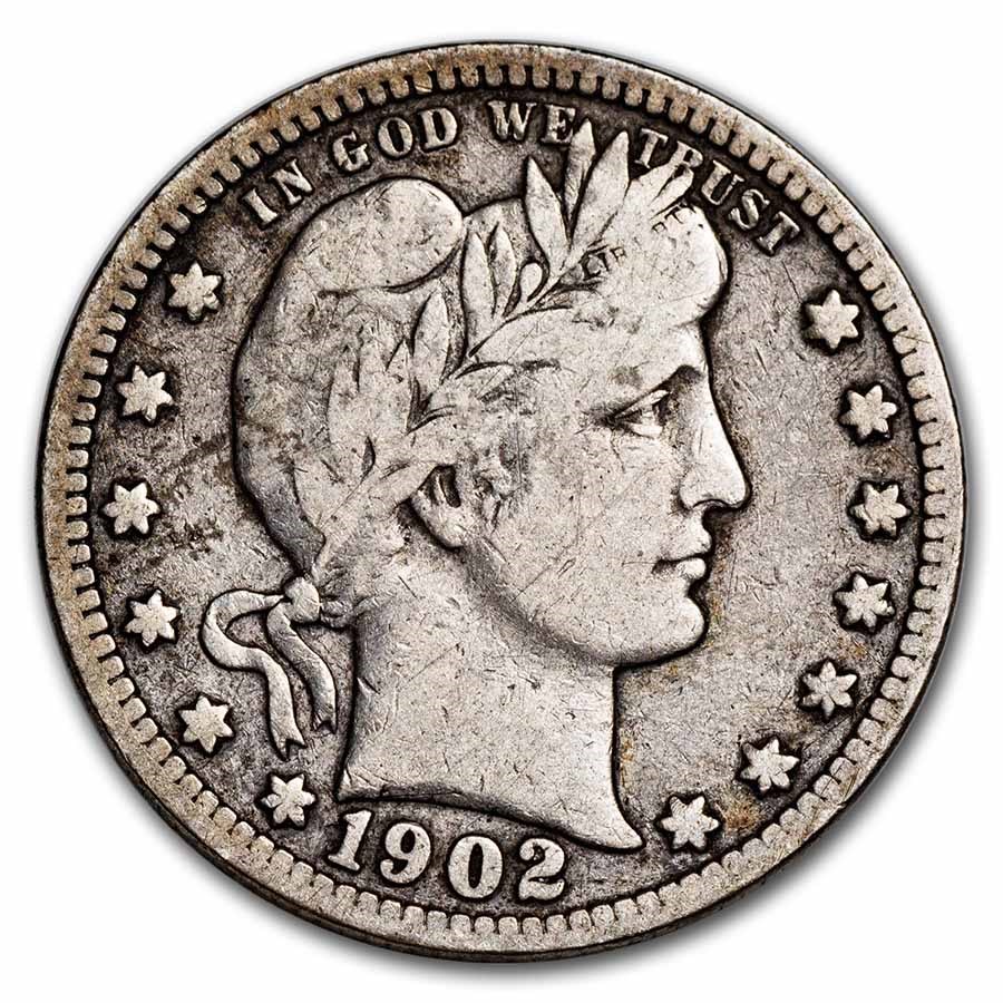 Buy 1902-S Barber Quarter Fine | APMEX