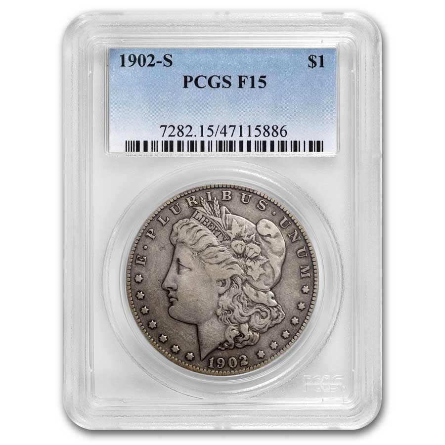 1902-S Morgan Dollar Fine-15 PCGS