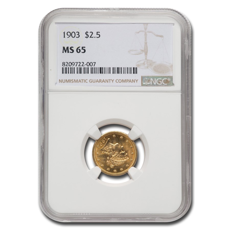 1903 $2.50 Liberty Gold Quarter Eagle MS-65 NGC