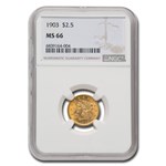 1903 $2.50 Liberty Gold Quarter Eagle MS-66 NGC